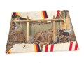 Ordenspange Österreich Rot Kreuz Medaille, Waldeck Zivilverdienstmedaille. Die Bänder aufgeklebt ? Breite 75mm