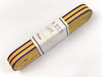 Schwarzburg Rudolstadt, Bündel Band für Bandspangen für diverse Ehrenzeichen, Breite 15mm, in der originalen Banderole, laut dieser 10 Meter