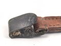 Lederner Halteriemen für eine frühe Gasmaskendose Luftschutz/ Zivilschutz