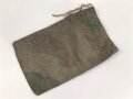Aufbewahrungssäckchen aus Zeltbahnmaterial der Wehrmacht. Maße 19 x 30cm