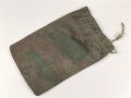 Aufbewahrungssäckchen aus Zeltbahnmaterial der Wehrmacht. Maße 19 x 30cm
