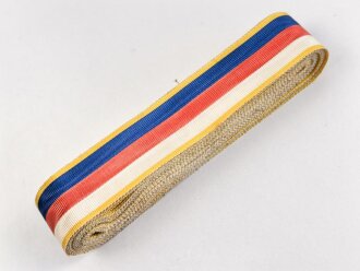 Ordensband zur Kolonialauszeichnung ( sogenannter Löwenorden) 2. Stufe. Breite 25mm, sie erhalten je 15cm von der Rolle abgeschnitten