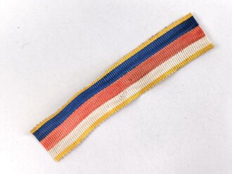 Ordensband für eine Bandspange zur Kolonialauszeichnung ( sogenannter Löwenorden) 2. Stufe. Breite 15mm, Länge 7cm