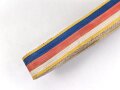 Ordensband für eine Bandspange zur Kolonialauszeichnung ( sogenannter Löwenorden) 2. Stufe. Breite 15mm, sie erhalten je 10cm von der Rolle abgeschnitten