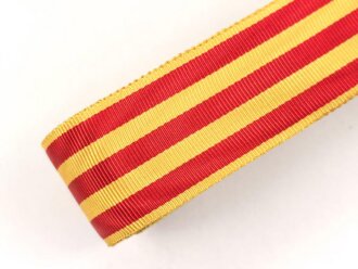 Freistaat Baden, Ordensband zur Rettungsmedaille. Breite 25mm, sie erhalten je 15cm von der Rolle abgeschnitten