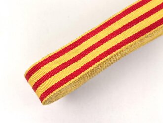 Freistaat Baden, Ordensband für die Bandspange zur Rettungsmedaille. Breite 15mm, sie erhalten je 10cm von der Rolle abgeschnitten