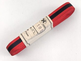 Spanien, Bündel  Ordensband für die Bandspange zum Orden von Joch und den Pfeilen ( Imperial del Yugo y las Flechas) Breite 15mm, in der originalen Banderole, laut dieser 10 Meter