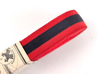 Spanien, Bündel  Ordensband für die Bandspange zum Orden von Joch und den Pfeilen ( Imperial del Yugo y las Flechas) Breite 15mm, in der originalen Banderole, laut dieser 10 Meter