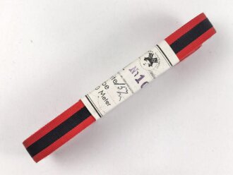 Spanien, Bündel  Ordensband für die Bandspange zum Orden von Joch und den Pfeilen ( Imperial del Yugo y las Flechas) Breite 15mm, in der originalen Banderole, laut dieser 10 Meter