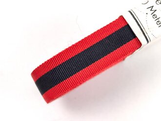 Spanien, Bündel  Ordensband für die Bandspange zum Orden von Joch und den Pfeilen ( Imperial del Yugo y las Flechas) Breite 15mm, in der originalen Banderole, laut dieser 10 Meter