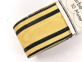 Württemberg,  Ordensband  zum Wilhelmskreuz. Breite 30mm, sie erhalten je 15cm von der Rolle abgeschnitteni
