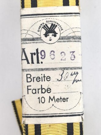 Württemberg,  Ordensband  zum Wilhelmskreuz. Breite 30mm, sie erhalten je 15cm von der Rolle abgeschnitteni