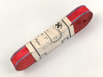 Württemberg,  Bündel Ordensband für die Bandspange zur Dienstauszeichnung. Breite 15mm, in der originalen Banderole, laut dieser 10 Meter