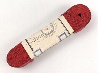 Württemberg,  Bündel Ordensband für die Bandspange zur Dienstauszeichnung. Breite 15mm, in der originalen Banderole, laut dieser 10 Meter