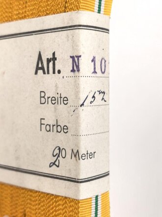 Slowakei, Bündel  Ordensband für die Bandspange der Medaille für Heldentum. Breite 15mm, in der originalen Banderole, laut dieser 20 Meter