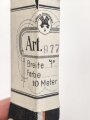Internationaler Malteser Ritterorden. Bündel Ordensband für eine Bandspange 15mm Breit, in der originalen Banderole, laut dieser 10 Meter