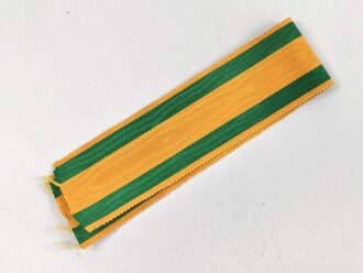 Baden, Ordensband zum Verdienstkreuz vom Zähringer Löwen. Breite 30mm, Länge 21cm