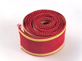 Baden, Ordensband für eine Dienstauszeichnung. Breite 25mm, sie erhalten je 15cm von der Rolle abgeschnitten