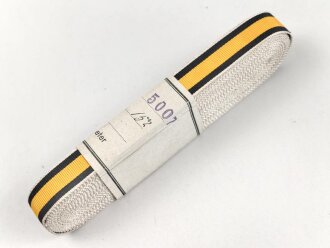Bündel Band zur Bandspange des Grubenwehr Ehrenzeichen 2. Modell 1938. Breite 15mm, in der originalen Banderole, laut dieser 10 Meter
