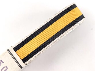 Bündel Band zur Bandspange des Grubenwehr Ehrenzeichen 2. Modell 1938. Breite 15mm, in der originalen Banderole, laut dieser 10 Meter
