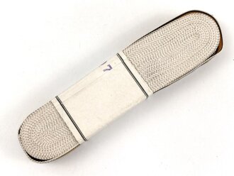 Bündel Band zur Bandspange des Grubenwehr Ehrenzeichen 2. Modell 1938. Breite 15mm, in der originalen Banderole, laut dieser 10 Meter