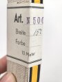 Bündel Band zur Bandspange des Grubenwehr Ehrenzeichen 2. Modell 1938. Breite 15mm, in der originalen Banderole, laut dieser 10 Meter