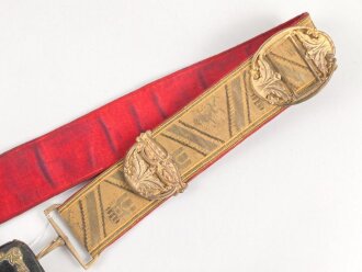 Spanien, Paradebandolier mit Kartuschkasten für Offiziere, gebraucht, gut