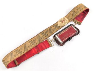 Spanien, Paradebandolier mit Kartuschkasten für Offiziere, gebraucht, gut
