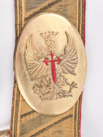Spanien, Paradebandolier mit Kartuschkasten für Offiziere, gebraucht, gut