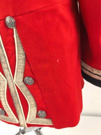 British Parade uniform, pants and visor hat, after WWI. Medal bar named to A.Bush, Service number 55592. Overall good condition