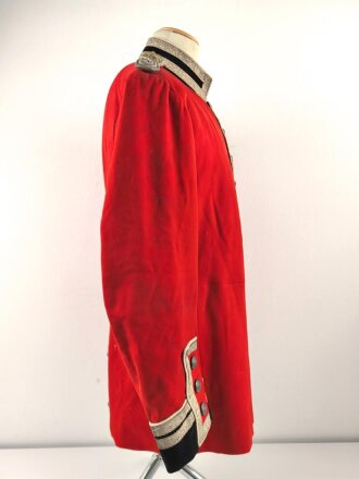 British Parade uniform, pants and visor hat, after WWI. Medal bar named to A.Bush, Service number 55592. Overall good condition