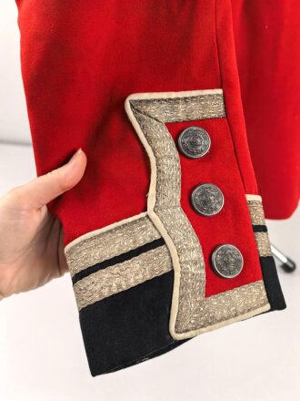 British Parade uniform, pants and visor hat, after WWI. Medal bar named to A.Bush, Service number 55592. Overall good condition