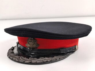 British Parade uniform, pants and visor hat, after WWI. Medal bar named to A.Bush, Service number 55592. Overall good condition
