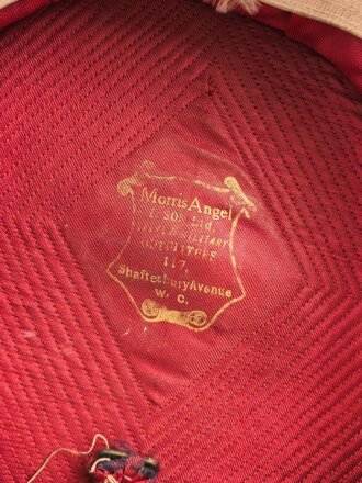 British Parade uniform, pants and visor hat, after WWI. Medal bar named to A.Bush, Service number 55592. Overall good condition