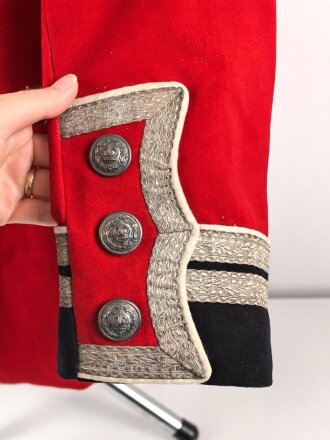 British Parade uniform, pants and visor hat, after WWI. Medal bar named to A.Bush, Service number 55592. Overall good condition