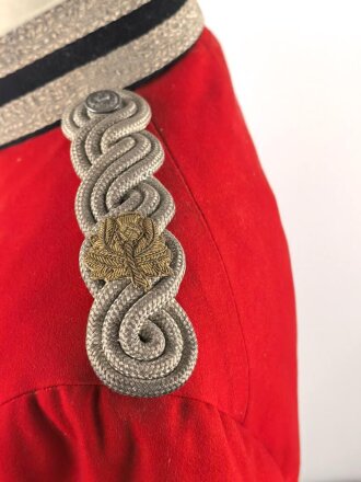 British Parade uniform, pants and visor hat, after WWI. Medal bar named to A.Bush, Service number 55592. Overall good condition