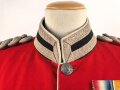 British Parade uniform, pants and visor hat, after WWI. Medal bar named to A.Bush, Service number 55592. Overall good condition