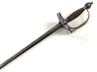 Bayern, Degen für Militärbeamte Modell 1799. Eisengefäß, sechskantige Klinge mit beidseitiger Zierätzung. Guter Gesamtzustand