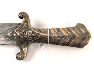 Sachsen , Faschinenmesser / Seitenwaffe des 1729 gegründeten Janitscharenkorps. Ältere Sammleranfertigung in gutem Zustand