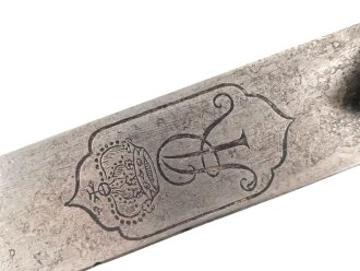 Sachsen , Faschinenmesser / Seitenwaffe des 1729 gegründeten Janitscharenkorps. Ältere Sammleranfertigung in gutem Zustand