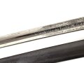 Preußen, Säbel für einen Offizier der Artillerie. Eigentumstück mit deoppelseitig geätzter Klinge . Die Scheide vermutlich neuzeitlich nachgebläut, sonst in gutem gesamtzustand.