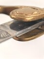 Preußen, Säbel für einen Offizier der Artillerie. Eigentumstück mit deoppelseitig geätzter Klinge . Die Scheide vermutlich neuzeitlich nachgebläut, sonst in gutem gesamtzustand.