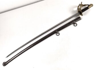Frankreich, Pallasch in gutem Zustand, Klingenrücken datiert 1849 ? , Scheide und Gefäß Nummerngleich , guter Gersamtzustand