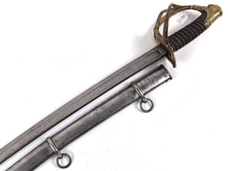 Frankreich, Säbel Modell 1822  für Offiziere der Kavallerie. Die Gravur auf dem Klingenrücken entfernt, sonst guter Zustand
