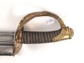 Frankreich, Säbel Modell 1822  für Offiziere der Kavallerie. Die Gravur auf dem Klingenrücken entfernt, sonst guter Zustand
