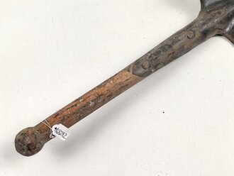 Spaten  Wehrmacht, ungereinigtes Stück aus Scheunenfund