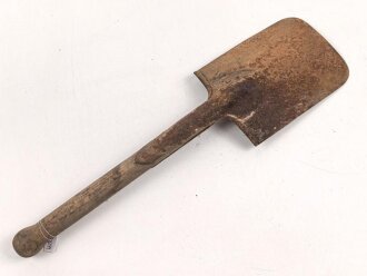Spaten  Wehrmacht, ungereinigtes Stück aus Scheunenfund, Hersteller REX 1944