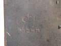 Spaten  Wehrmacht, ungereinigtes Stück aus Scheunenfund, Hersteller ohp 1944