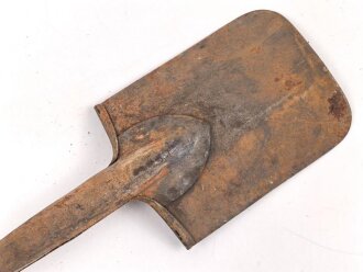 Spaten  Wehrmacht, ungereinigtes Stück aus Scheunenfund, Hersteller REX 1944