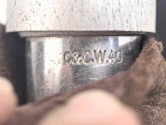 Feldflasche Wehrmacht, Ausführung 1 Liter, C & CW40 durchgängig gestempelt